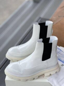 Ботинки женские Alexander McQueen A114630 лакированные белые