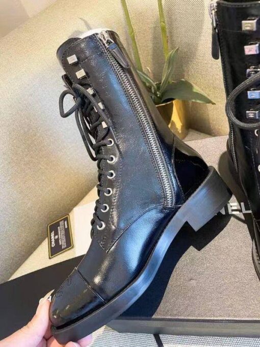 Ботинки женские Chanel A114696 чёрные - фото 2