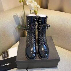 Ботинки женские Chanel A114696 чёрные