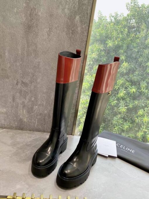 Сапоги Celine Bulky High Boot In Calfskin 351443755C Premium Black-Brown - фото 7