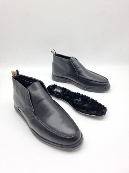 Мужские ботинки Hugo Boss A117524 зимние с мехом чёрные - фото 4