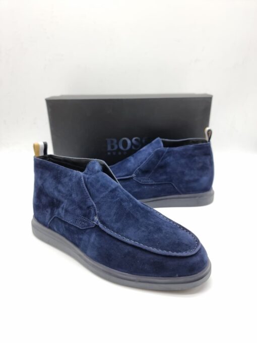 Мужские ботинки Hugo Boss A117458 зимние с мехом синие - фото 1