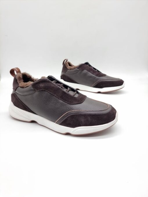 Мужские кроссовки Лоро Пиано A118161 коричневые - фото 2