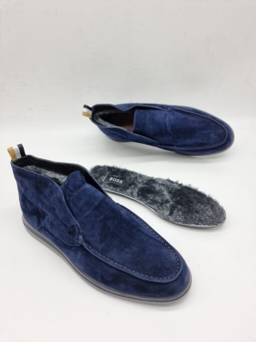Мужские ботинки Hugo Boss A117458 зимние с мехом синие - фото 4