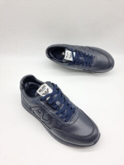 Мужские кроссовки Armani Jeans A117682 зимние с мехом тёмно-синие