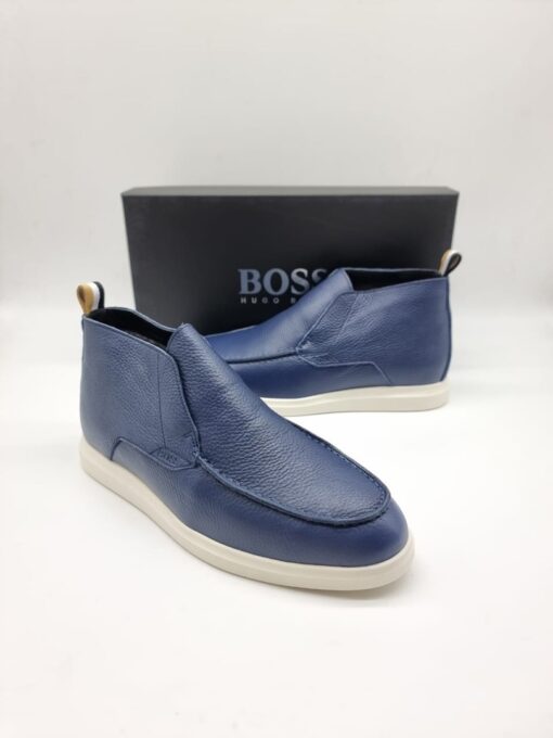 Мужские ботинки Hugo Boss A118211 зимние с мехом синие - фото 1