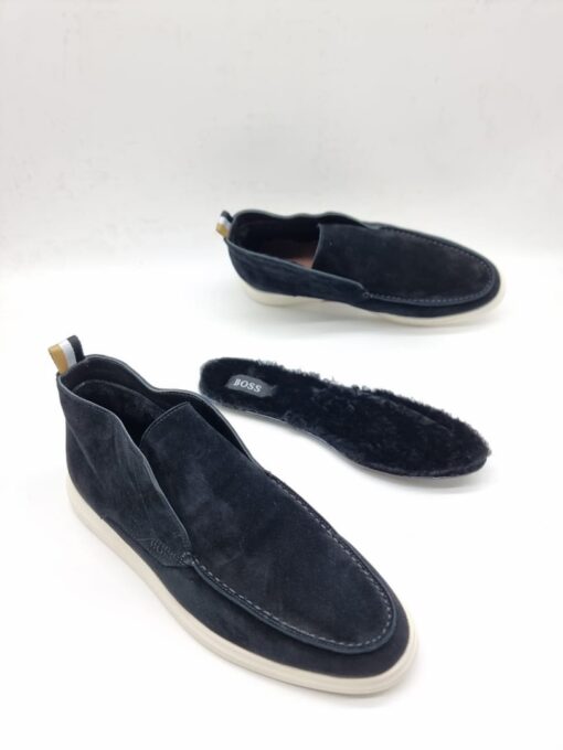 Мужские ботинки Hugo Boss A117473 зимние с мехом чёрные - фото 4