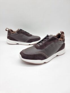 Мужские кроссовки Лоро Пиано A118161 коричневые