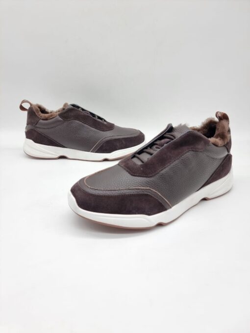 Мужские кроссовки Лоро Пиано A118161 коричневые - фото 4