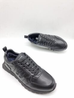 Мужские кроссовки Hugo Boss A117743 зимние с мехом чёрные