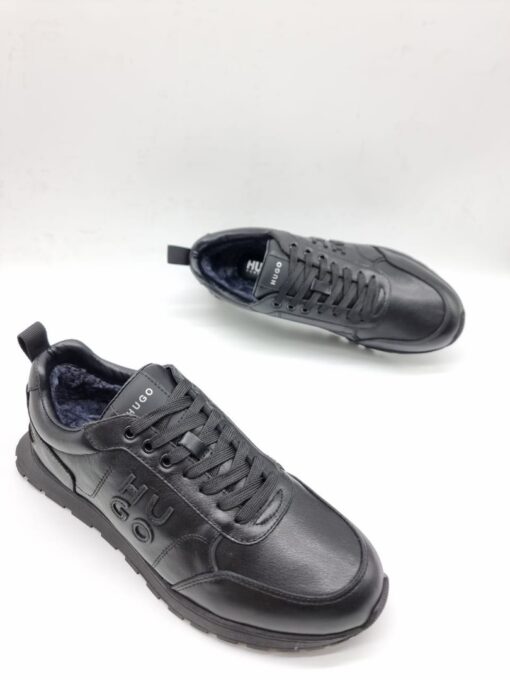 Мужские кроссовки Hugo Boss A117743 зимние с мехом чёрные - фото 4