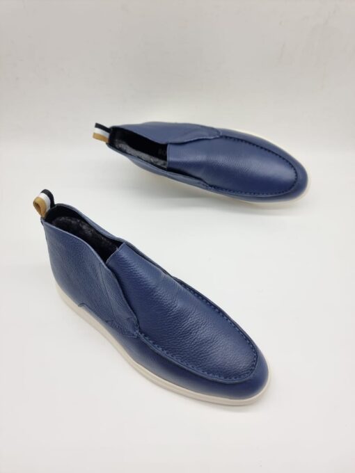 Мужские ботинки Hugo Boss A118211 зимние с мехом синие - фото 4