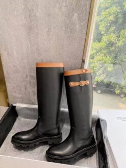 Сапоги Celine Bulky High Buckle Boot In Calfskin 352023554J Premium Black