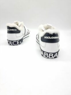 Кроссовки Dolce & Gabbana Custom 2 Zero A116237 зимние с мехом белые