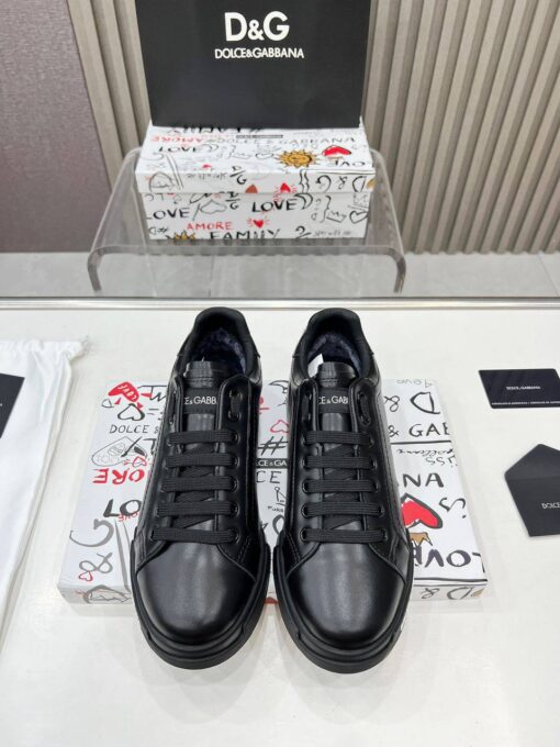 Кроссовки Dolce & Gabbana Portofino A116271 зимние с мехом черные - фото 7