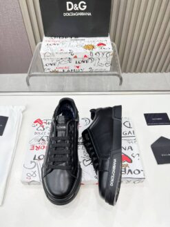 Кроссовки Dolce & Gabbana Portofino A116271 зимние с мехом черные