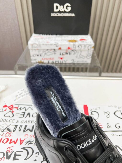 Кроссовки Dolce & Gabbana Portofino A116271 зимние с мехом черные - фото 5