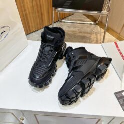 Prada Cloudbust Thunder High-Top Sneakers Winter A116714 Black