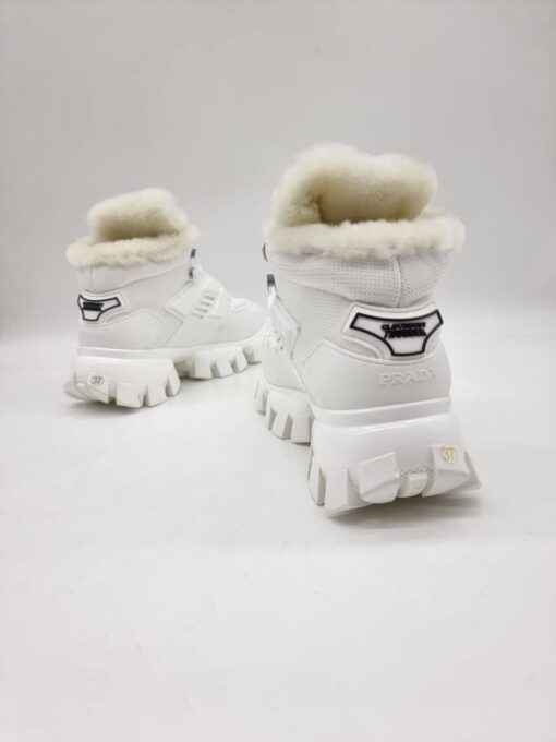 Prada Cloudbust Thunder High-Top Sneakers Winter A116836 White - фото 3