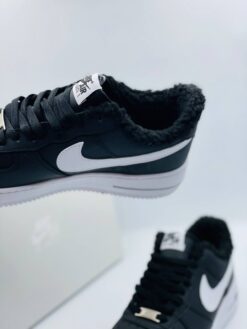 Кроссовки Nike Air Force 1 Low A116981 Black зимние с мехом