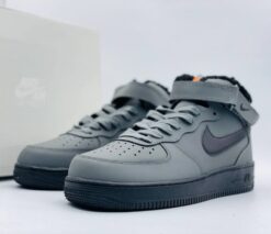 Кроссовки Nike Air Force 1 Mid A117001 Grey зимние с мехом