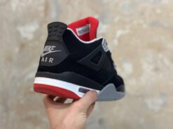 Кроссовки Nike Air Jordan 4 Retro Black Grey зимние c мехом