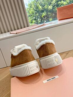 Кроссовки Miu Miu Suede Sneakers 5E986D Winter Premium Chestnut