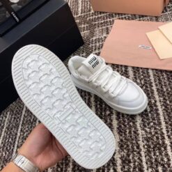 Кроссовки Miu Miu Leather Sneakers 5E912D Premium White