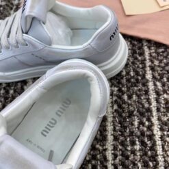 Кроссовки Miu Miu Leather Sneakers 5E916D Premium White