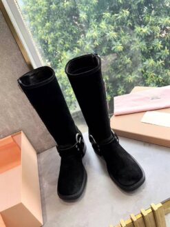 Сапоги Miu Miu Suede Boots 5W792D Autumn Premium Black