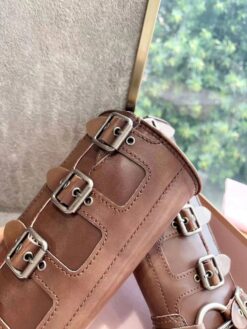 Сапоги Miu Miu Leather Boots 5W792D Autumn Premium Brown