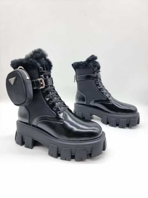 Ботинки женские Prada A118427 зимние черные - фото 1