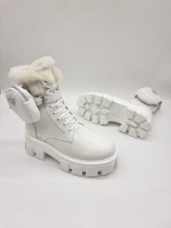 Ботинки женские Prada A118439 зимние белые