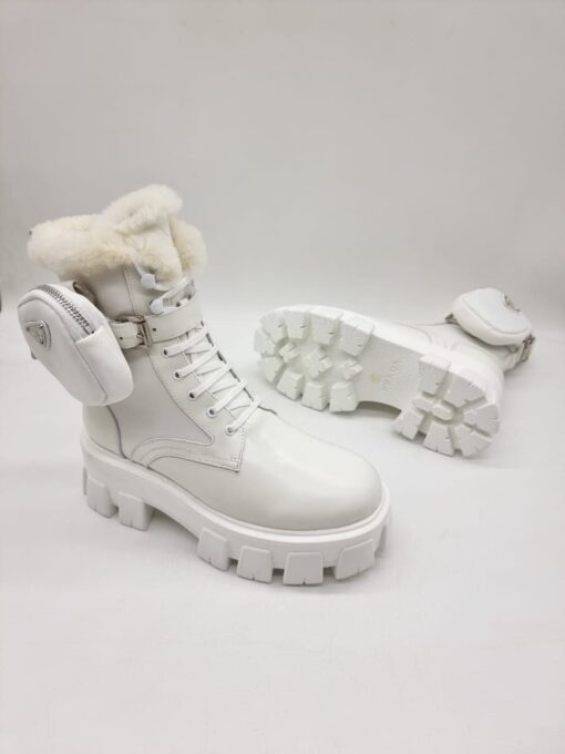 Ботинки женские Prada A118439 зимние белые - фото 2