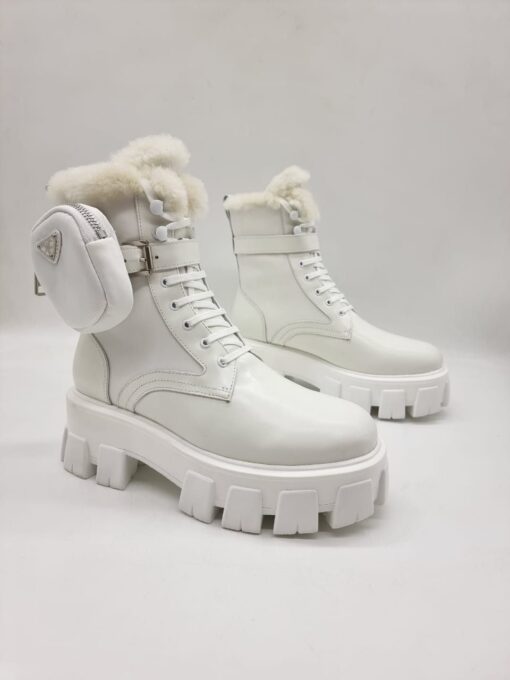 Ботинки женские Prada A118439 зимние белые - фото 1