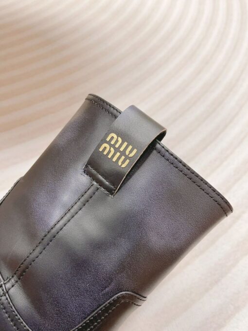 Ботильоны Miu Miu Leather Booties 5U966D Autumn Premium Black - фото 3