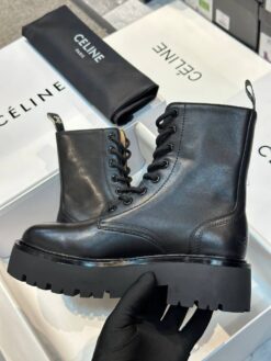 Ботинки Celine Bulky Lace-Up Boot In Shiny Bullskin 345553579C Black