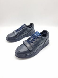 Мужские кроссовки Armani Exchange A117211 зимние с мехом тёмно-синие
