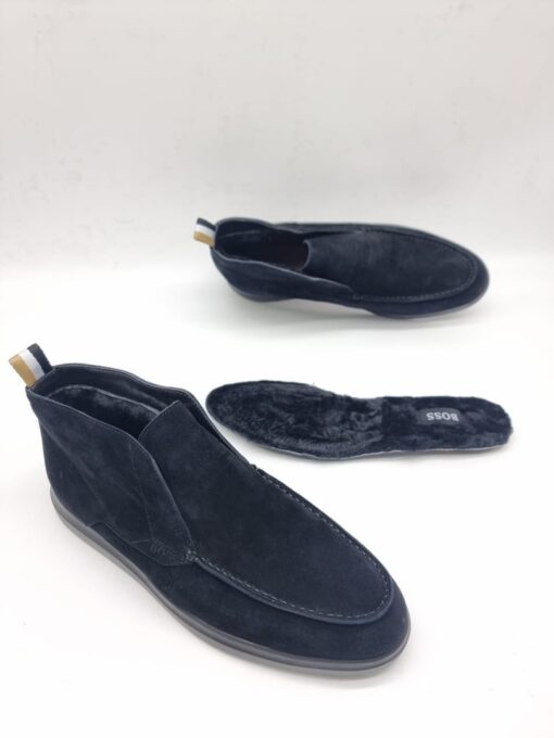 Мужские ботинки Hugo Boss A117512 зимние с мехом чёрные - фото 3