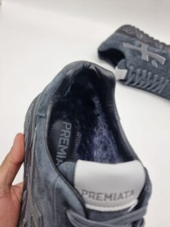 Мужские кроссовки Premiata A117597 зимние с мехом серые