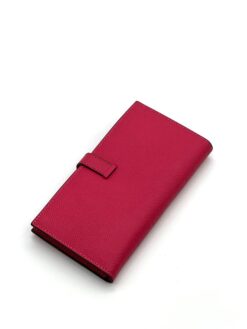Кожаный бумажник Hermes 18/10 см A118672 красный