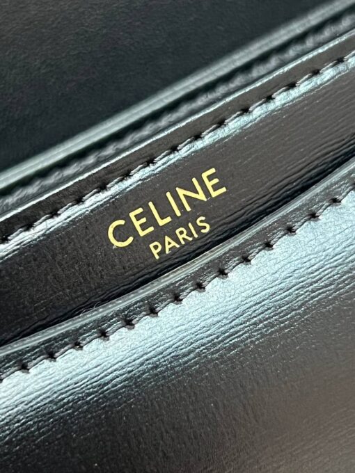 Женская сумка Celine Teen Besace Triomphe 18/17/6 чёрная премиум-люкс - фото 2