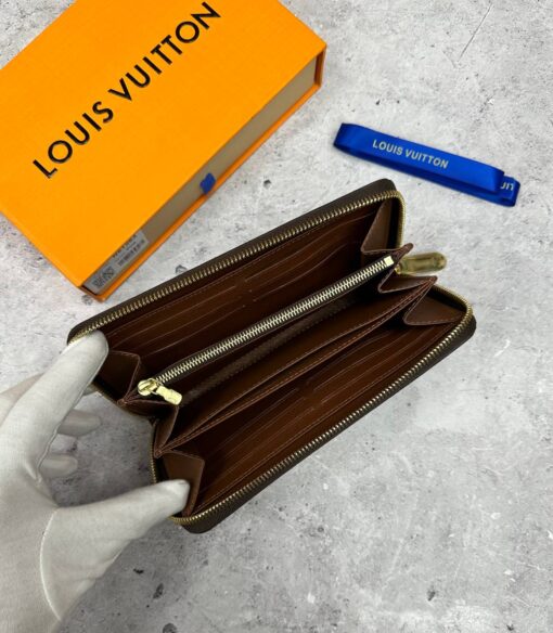 Бумажник Zippy L Louis Vuitton A118945 премиум-люкс коричневый 19/9/2 см - фото 3
