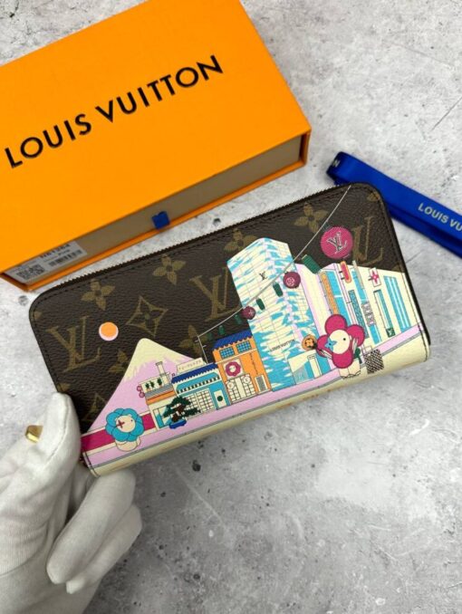 Бумажник Zippy L Louis Vuitton A118964 премиум-люкс коричневый 19/9/2 см - фото 1