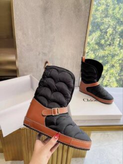 Ботинки-дутики Chloe A119025 зимние чёрные