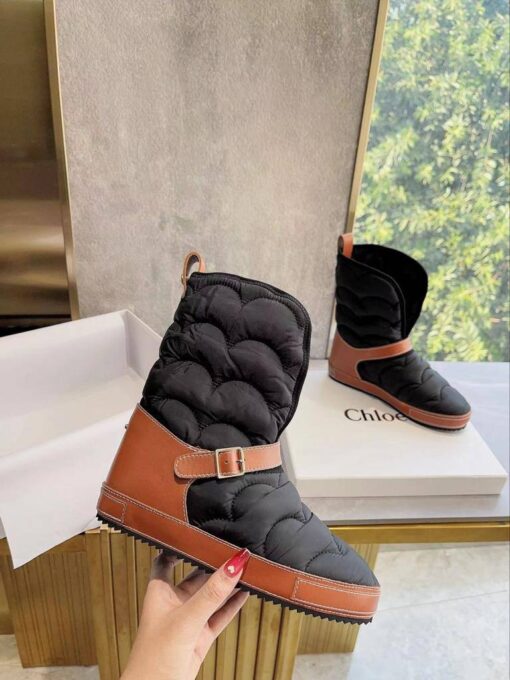 Ботинки-дутики Chloe A119025 зимние чёрные - фото 3