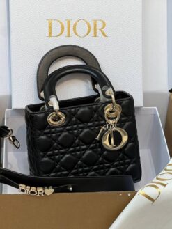Женская сумка Dior Lady My ABCDior M0538ONGE Premium Black 20-18/9 см
