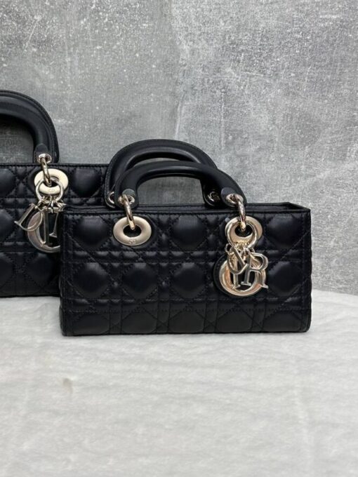 Женская сумка Dior Lady D-Joy M0613ONGE Premium Black (два размера: 22 - 26 см) - фото 1