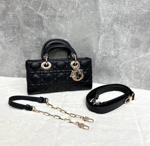 Женская сумка Dior Lady D-Joy M0613ONGE Premium Black (два размера: 22 - 26 см) - фото 2