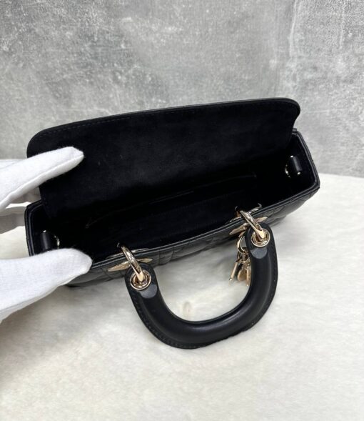Женская сумка Dior Lady D-Joy M0613ONGE Premium Black (два размера: 22 - 26 см) - фото 6
